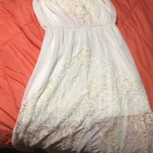 White strapless sundress